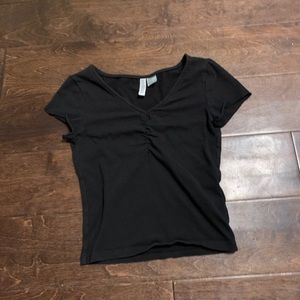 black h and m cinched top